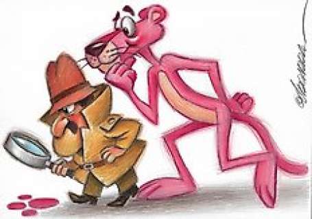 The Pink Panther & Inspector Clouseau - Original Drawing - Joan Vizcarra - Original Art | Catawiki