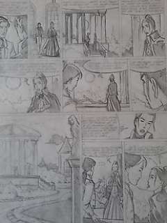 Lenaerts, Eric - Planche originale crayonnée - Valcourt T1 - Le GoÃ»t de l‘absinthe - (1997)