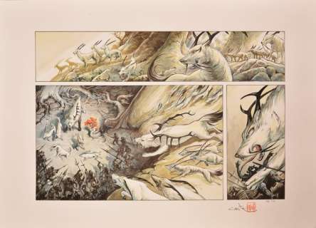 IZUNAS La Légende des Nuées Ecarlates - C. Lupatelli - planche originale "Yamibushi" - Loose page | Catawiki