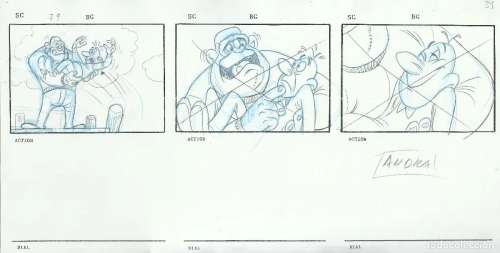 STORYBOARD DIBUJO ORIGINAL MORTADELO Y FILEMON (31) - SERIE ANIMACION -