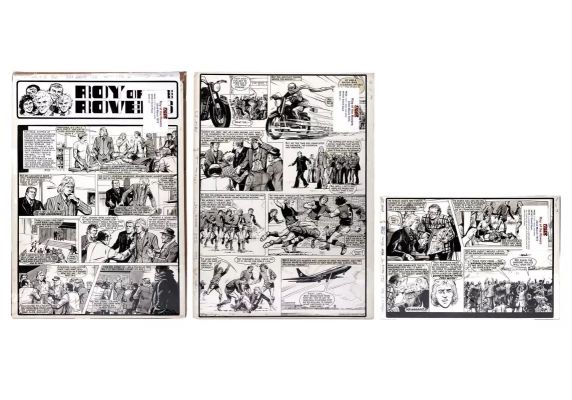 Lot 236 - Three original artwork strips for Tiger’s ’Roy Of The Rovers’ | misc / divers