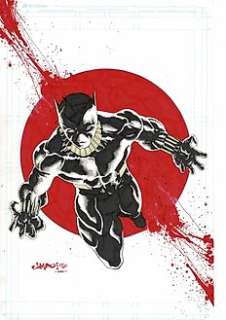 Jimbo Salgado - Jimbo Salgado - Black Panther - 11x17 inches - peinture - Page volante - EO - (2016)