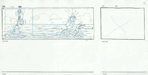 STORYBOARD DIBUJO ORIGINAL MORTADELO Y FILEMON (44) - SERIE ANIMACION - Clever & Smart