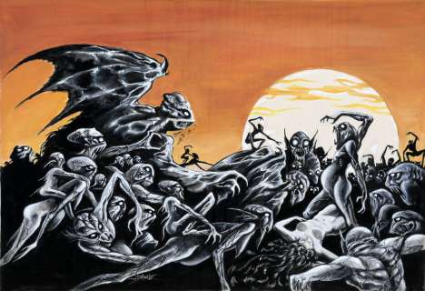 Druillet | Illustration Ã  la gouache sur carton représentan… | Millon