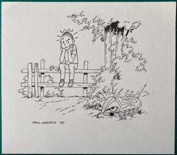 Paul Geerts | Suske en Wiske - Originele tekening - "Het dreigende dinges" - Page volante - (1999) | Catawiki