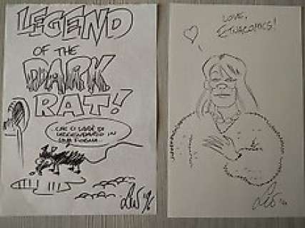 Leo Ortolani - Rat Man - Illustrazione originale / 2 illustrazioni di Leo Ortolani - Page volante - Exemplaire unique - (1996/2021)