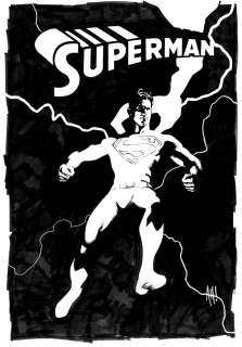 Adam Hughes | SUPERMAN #5 Variant COVER GA Superman#32 Cover Homage HUGE | Black Line Fever