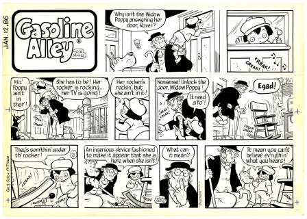 Dick Moores | Moores - Gasoline Alley Sunday 1/12/1986 NO RESERVE! | Russ Cochran