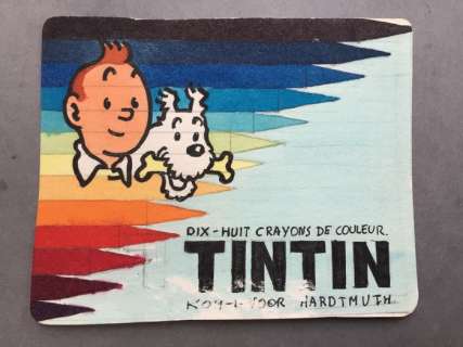 Studios Hergé | Tintin - Dessin Original - Projet pour crayons de Couleurs Â«Â HardmuthÂ Â» - (années 60) | Catawiki