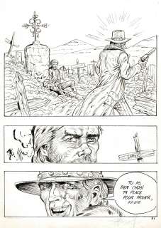 Swolfs | Durango, Viol à Grey Rock, planche originale à l’encre de chine pour cet album paru en 1980 aux éditions des Archers. | Septimus