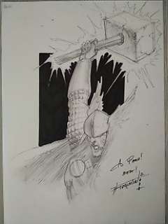Fabrizio Fiorentino - The Migthy thor - Thor - Illustrazione originale di Fabrizio Fiorentino - Page volante - Exemplaire unique - (2000/2021)