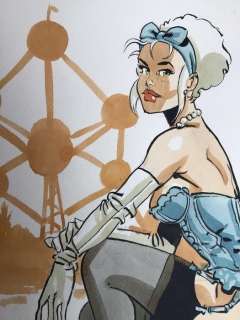 Meynet, Félix | Meynet, Félix - Dessin original couleur - Mirabelle coquine Ã  Bruxelles | Catawiki