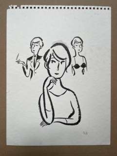 Dupuy-Berberian | Dupuy-Berberian - Dessin original - Femme | Catawiki