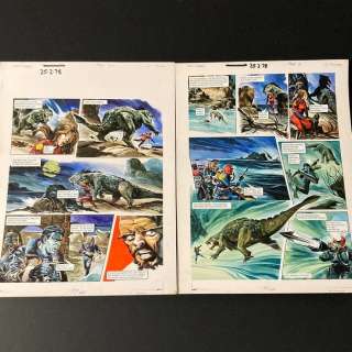 Wood, Gerry | Wood, Gerry - 2x Planche originale en couleur - Trigan Empire - (1978) | Catawiki