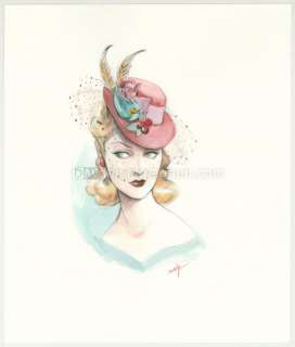 Maly Siri - Illustration originale intitulée "Sous la violette" - Pin-up Art