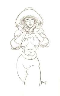 Mitch Foust - Captain Cold Gender Bending Pencil Piece For Print - Signed