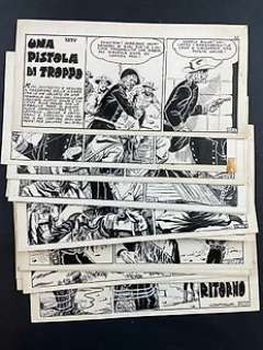 Franco Bignotti / Nicola Del Principe | Capitan Miki n. 101 - 32x strisce originali - serie cpl "Una pistola di troppo" - Page volante - Exemplaire unique - (1967) | Catawiki