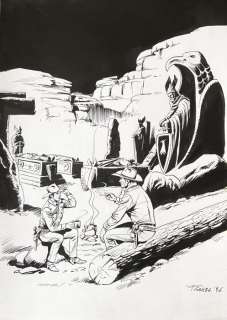 Francesco Gamba | Tex - Francesco Gamba - illustrazione originale - Page volante | Catawiki