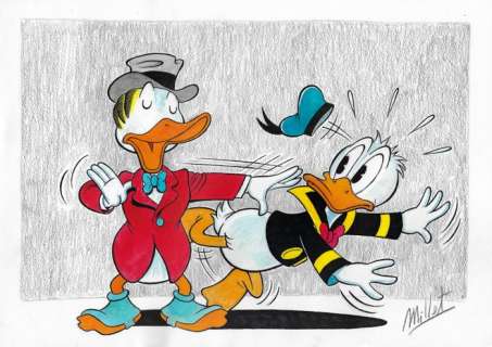 Millet | Millet - Original Drawing - DIN A3 - Donald Duck | Catawiki