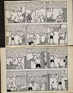 Jef Nys | Nys, Jef - Originele pagina (p.23) - Jommeke 3 - De koningin van Onderland (strook 89 t/m 92) - Page volante - (1959) | Catawiki