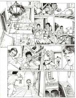 Calderon | Valois, Qui s’y frotte s’y pique, planche originale à l’encre de chine. | Septimus