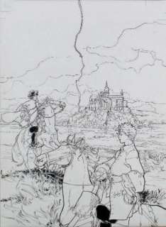 Pques, Olivier | Loïs Illustration à l’encre de Chine pour une couverture | Cornette de St Cyr