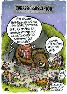 Gab | Gab - Dessin original couleur - Jurassic gueuleton - (2020/2021) | Catawiki