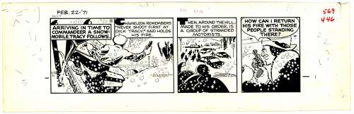 Chester Gould | Gould - DICK TRACY Daily  (02/22/1971) | Russ Cochran