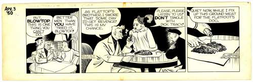 Chester Gould | Gould - DICK TRACY, THE CHEF (BLOWTOP), Daily (04/02/1950) NO RESERVE! | Russ Cochran