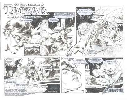 Tom Grindberg | Grindberg - Tarzan Original Sunday Paage #3732 NO RESERVE! | Russ Cochran