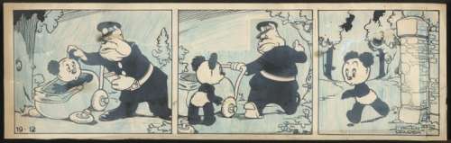 Marten Toonder Studio’s | Marten Toonder Studio’s - Originele strook - Panda op de kermis - (1948) | Catawiki