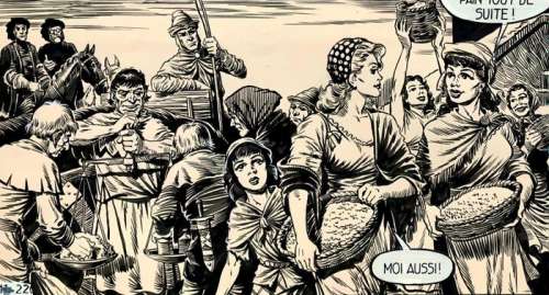 Wijn, Piet | Wijn, Piet - Originele strook - Aram - V22 - De grote Opstand - (1957) | Catawiki