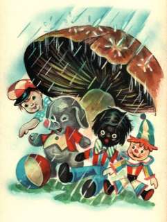 Michman, Justin | Justin Michman Originele illustratie in gouache op board - Illustratie voor ’Toytown Tales’ - (1955/1956) | Catawiki