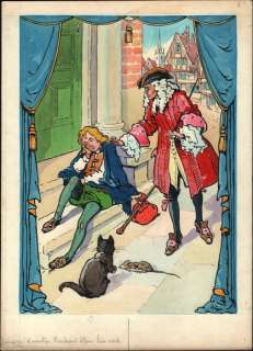 Niet Geïdentificeerde Illustrator | Dick Whittington - Originele illustratie , gouache/aquarel op board - (1949/1952) | Catawiki