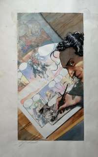 Sergio Tisselli | S. Tisselli - original artwork "Autoritratto" - Page volante - Exemplaire unique | Catawiki