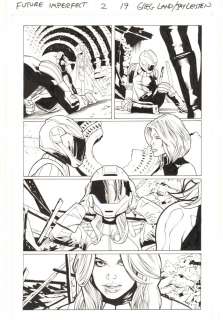 Greg Land, Jay Leisten - Future imperfect #2 p. 19 - ruby summers, janis jones, and layla miller - 2015 signed
