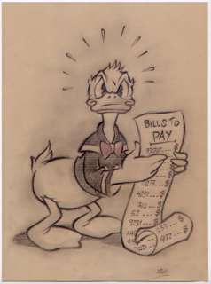 Xavi (Xavier Vives Mateu) | Donald Duck - Dibujo original - DONALD, BILLS TO PAY - XAVI - (2021) | Catawiki