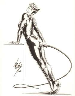 Ed Coutts - catwoman sexy rear commission - 2008 signed