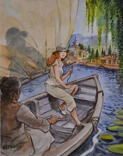 Charles, Jean-François - Charles, Jean-François - Peinture originale + portfolio - India Dreams - Lac Dale