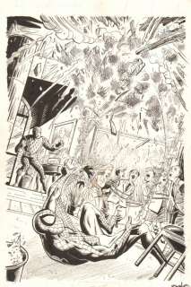 Mike Avon Oeming, Neil Vokes - the sinister six: you are spider-man #1 paperback splash - spidey vs. The shocker - 1996 signed