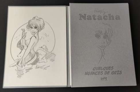 François Walthéry | Natacha - Portfolio Khani - Quelques Nuances de Gris + dédicace - Cartonné - EO - (2021) | Catawiki