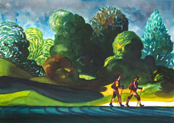 Lorenzo Mattotti | A Trek II, 2025 | Philippe Labaune Gallery