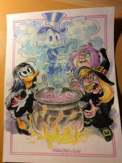 Alessandro Gottardo | Donald Duck - â€œLe tre streghe pensano a Paperoneâ€ - Page volante - Exemplaire unique - (2021/2021) | Catawiki