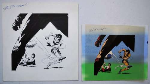 Salinas, José Luis | Salinas, José Luis - Originele covertekening + inkleuring - Eppo Sterstrip 1 - Dick Gunner - (1983) | Catawiki