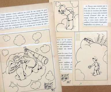 Faizant Jacques (1918-2006) | FAIZANT Jacques Â«Oscar et les AllumettesÂ» Ensemble de dessins pour qua | Tessier Sarrou