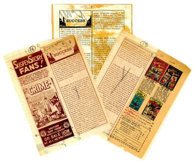 SUCCESS, WEIRD FANTASY # 16, 3 Pcs., 1 Page Text Story (1950) | Russ Cochran