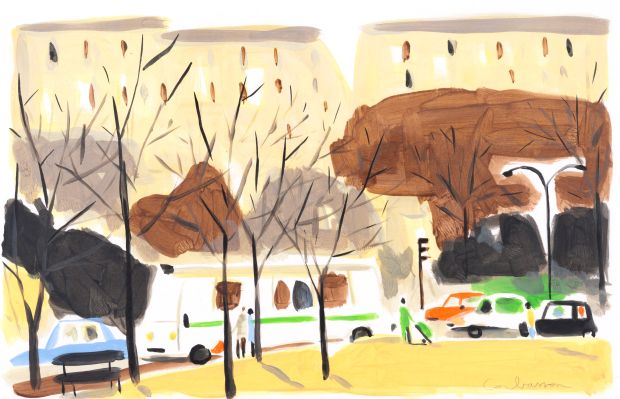 Dominique Corbasson | Sans titre - Acrylique sur papier | Huberty Breyne Gallery