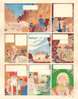 Cuvelier | Corentin, bleu de coloriage Ã  la gouache de la pl… | Millon