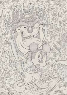 Julian Jordan | Mickey Mouse - "Mickey and The Pete Pirate Monster" - 30 x 21 cm A4 | Catawiki