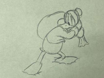 Walt Disney Studio | Disney Studios - Original production drawing - Donald Duck - Dumb Bell of the Yukon - (1946) | Catawiki